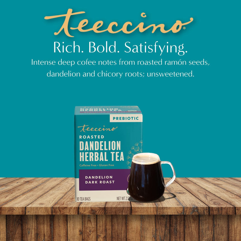 Teeccino Dandelion Dark Roast Roasted Herbal Tea Herbal Tea