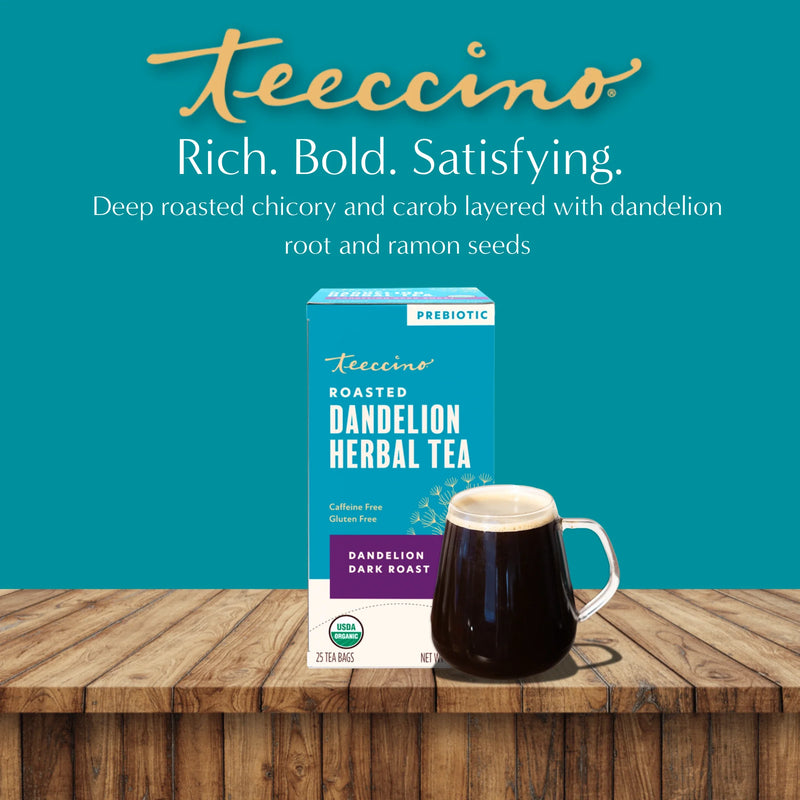 Teeccino Dandelion Dark Roast Roasted Herbal Tea Herbal Tea