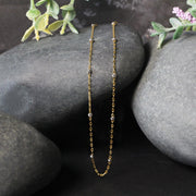 Bids.com Diamond Cut Bead Links Pendant Chain in 14k Two Tone Gold (3.5mm) Necklaces