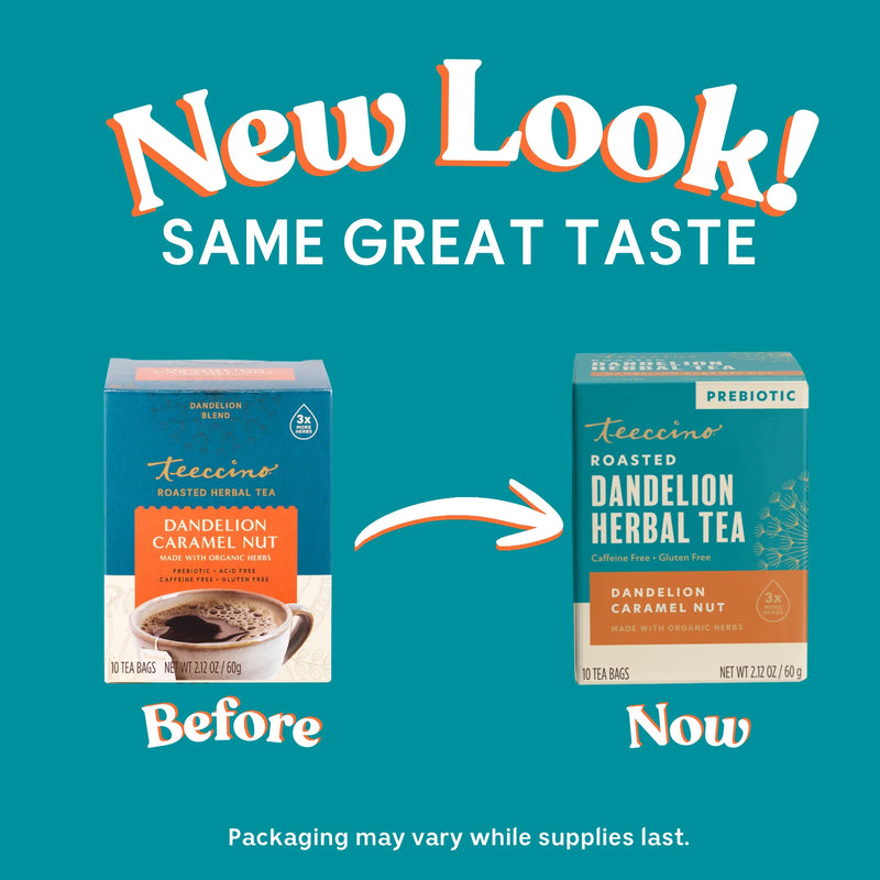 Teeccino Dandelion Caramel Nut Roasted Herbal Tea Herbal Tea