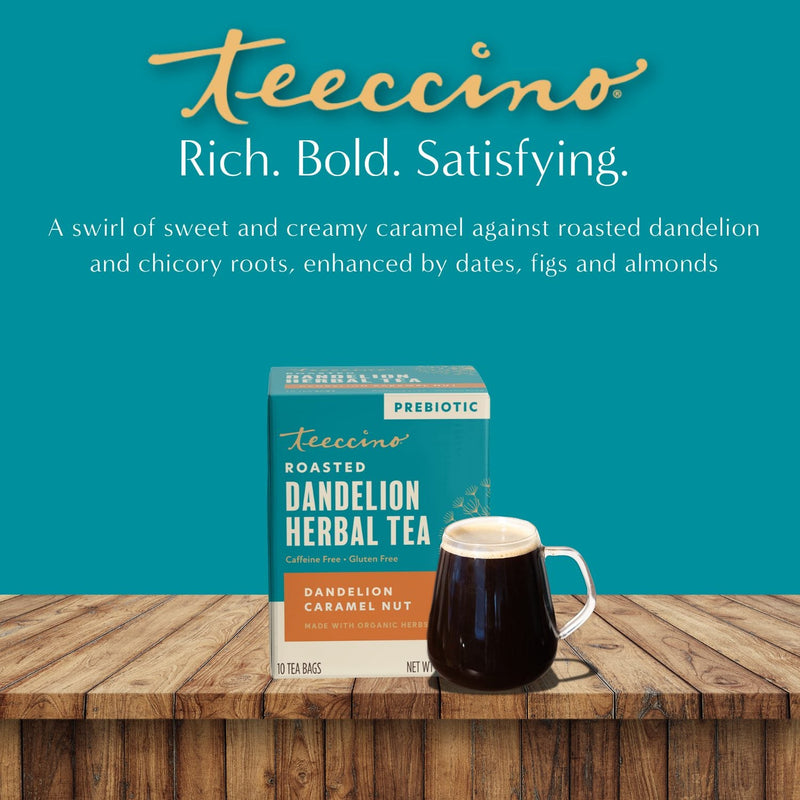 Teeccino Dandelion Caramel Nut Roasted Herbal Tea Herbal Tea