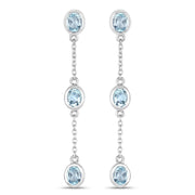 Bids.com 2.16 Carat Genuine Blue Topaz .925 Sterling Silver Earrings Earrings
