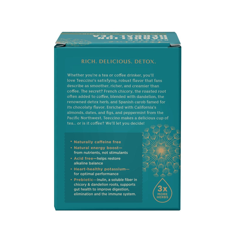Teeccino Dandelion Mocha Mint Roasted Herbal Tea Herbal Tea