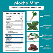 Teeccino Dandelion Mocha Mint Roasted Herbal Tea Herbal Tea