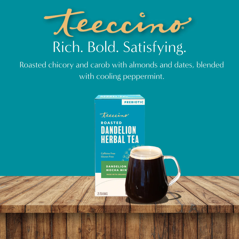 Teeccino Dandelion Mocha Mint Roasted Herbal Tea Herbal Tea