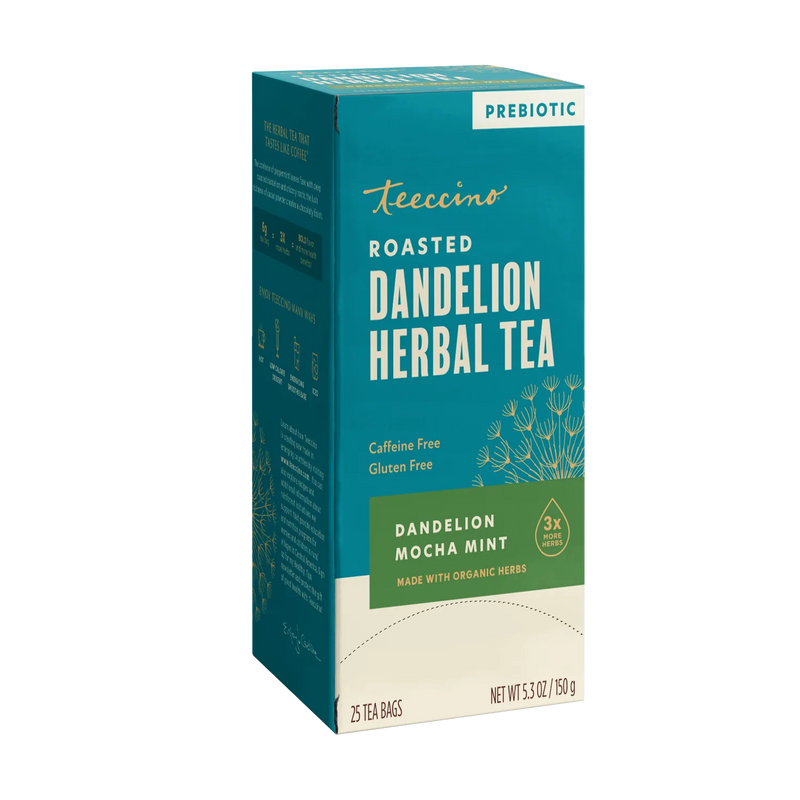 Teeccino Dandelion Mocha Mint Roasted Herbal Tea Herbal Tea