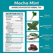 Teeccino Dandelion Mocha Mint Roasted Herbal Tea Herbal Tea