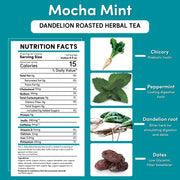 Teeccino Dandelion Mocha Mint Roasted Herbal Tea Herbal Tea