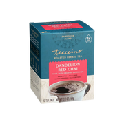 Teeccino Dandelion Red Chai Roasted Herbal Tea Herbal Tea Steel Blue 10 tea bags