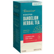 Teeccino Dandelion Red Chai Roasted Herbal Tea Herbal Tea Dark Cyan 25 tea bags,10 tea bags