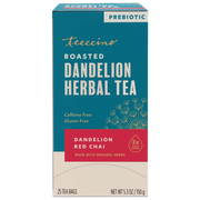 Teeccino Dandelion Red Chai Roasted Herbal Tea Herbal Tea Dark Cyan 25 tea bags