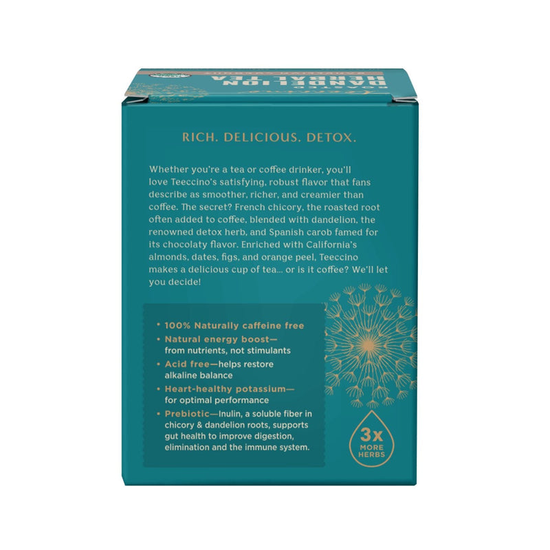 Teeccino Dandelion Coconut Roasted Herbal Tea Herbal Tea