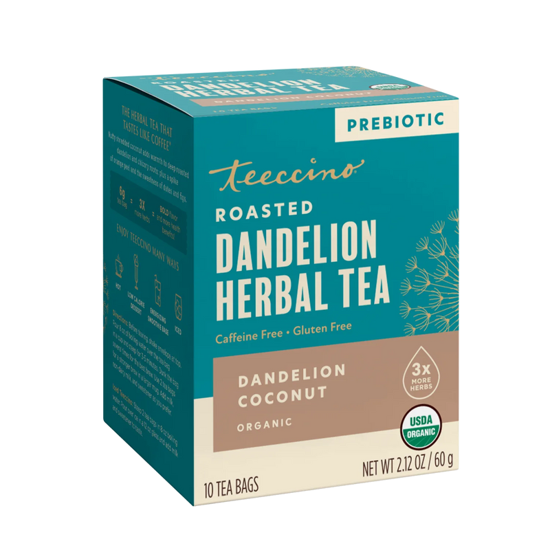 Teeccino Dandelion Coconut Roasted Herbal Tea Herbal Tea