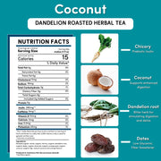 Teeccino Dandelion Coconut Roasted Herbal Tea Herbal Tea