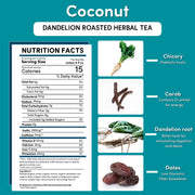 Teeccino Dandelion Coconut Roasted Herbal Tea Herbal Tea