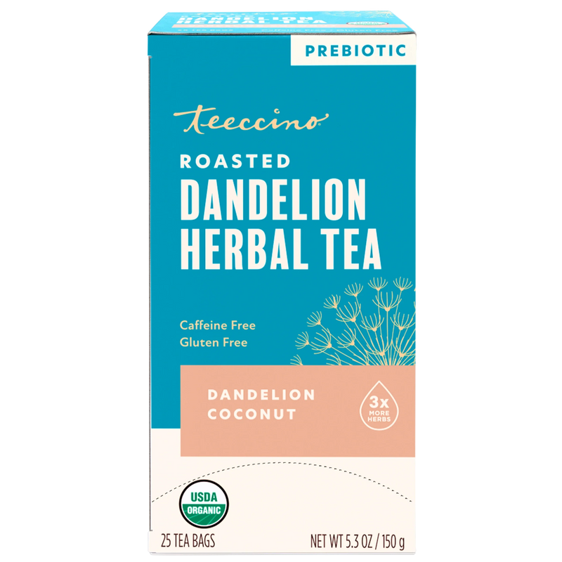 Teeccino Dandelion Coconut Roasted Herbal Tea Herbal Tea