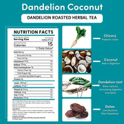 Teeccino Dandelion Coconut Roasted Herbal Tea Herbal Tea