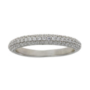 Bids.com Cubic Zirconium Wedding Band Ring Sterling Silver Rings