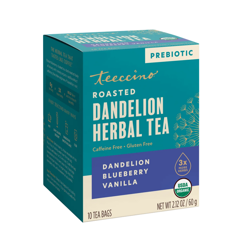 Teeccino Dandelion Blueberry Vanilla Roasted Herbal Tea Herbal Tea