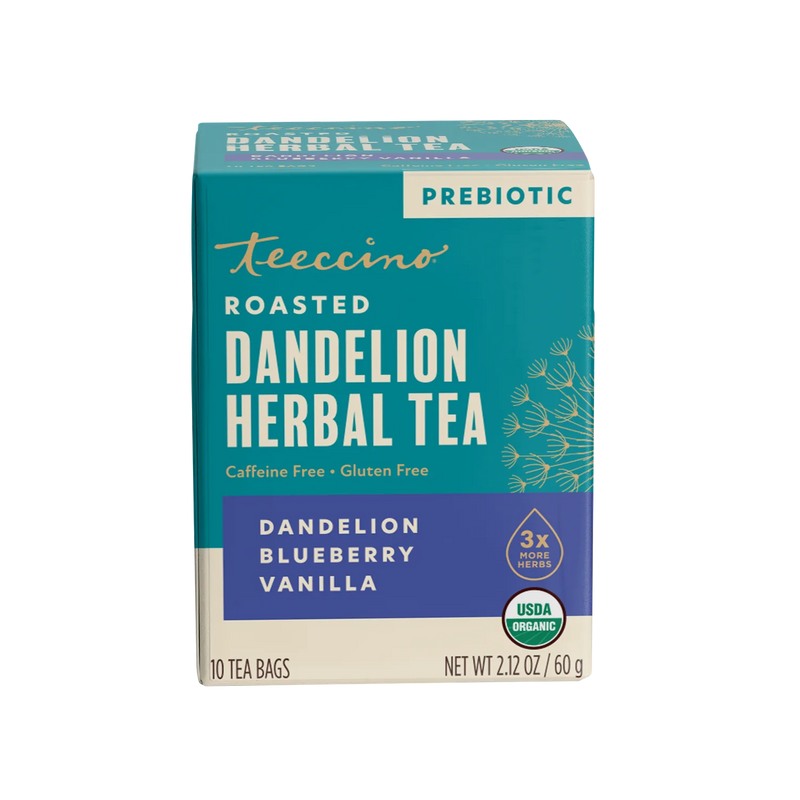 Teeccino Dandelion Blueberry Vanilla Roasted Herbal Tea Herbal Tea