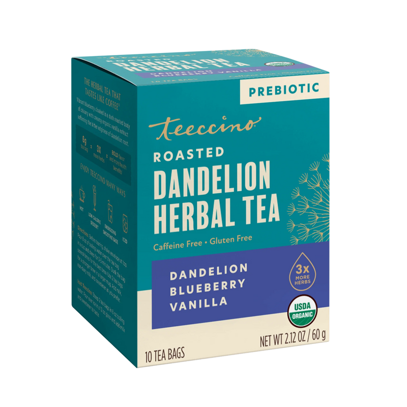 Teeccino Dandelion Blueberry Vanilla Roasted Herbal Tea Herbal Tea