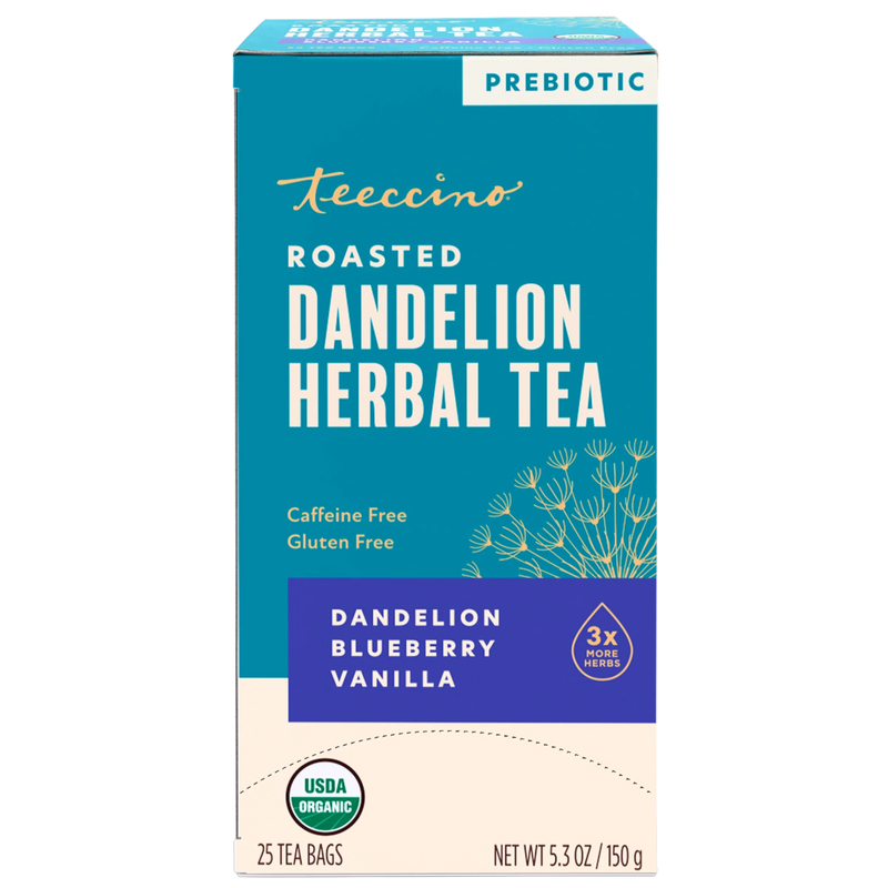 Teeccino Dandelion Blueberry Vanilla Roasted Herbal Tea Herbal Tea