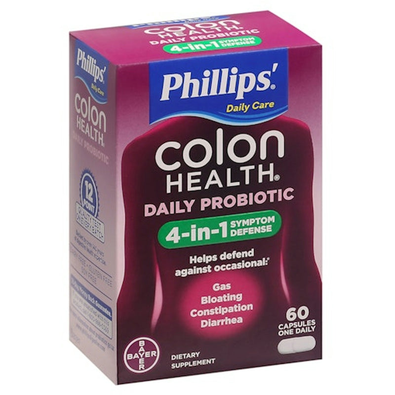 Phillips' Phillips' Colon Health Daily Probiotic, 4-in-1 Symptom Defense, Capsules Health & Beauty White Smoke
