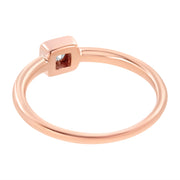 Bids.com 14K Rose Gold Plated .925 Sterling Silver 1/20 cttw Miracle Set Diamond Promise Ring (J-K Color, I1-I2 Clarity) - Size 6 Rings