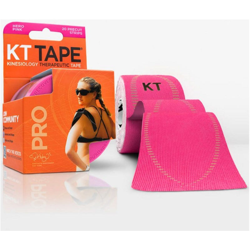 KT Tape KT Tape Pro, Therapeutic Kinesiology, Hero Pink, Strips Exercise & Fitness
