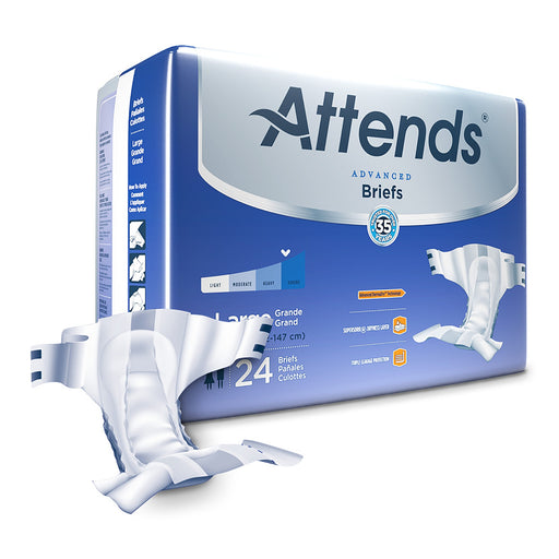 Attends Attends Unisex Adult Incontinence Brief Large Disposable DDC30, Case Of 3 Bicycle Shorts & Briefs