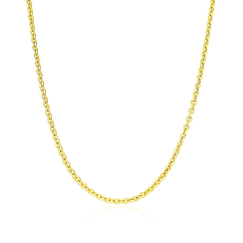 Bids.com 14k Yellow Gold Forsantina Lite Cable Link Chain 1.9mm Necklaces
