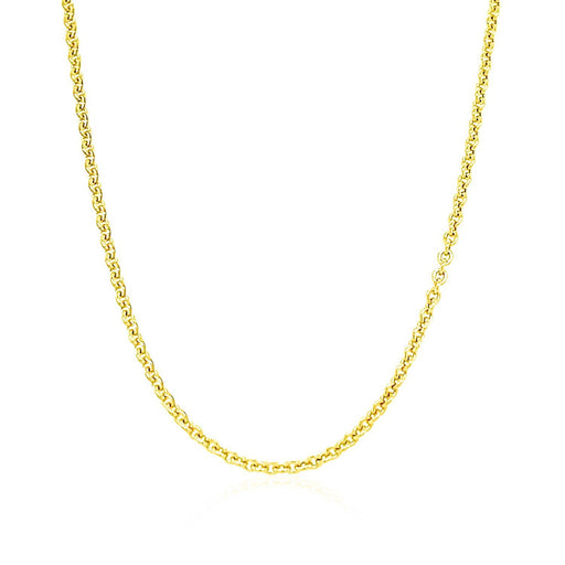 Bids.com 14k Yellow Gold Forsantina Lite Cable Link Chain 1.9mm Necklaces