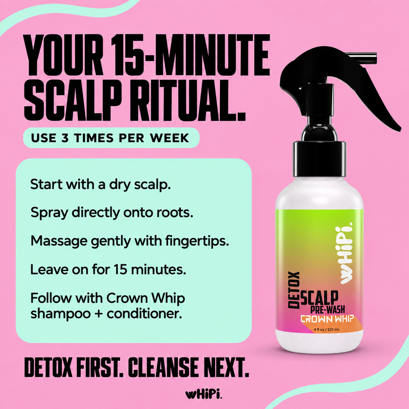 Whipi Co Detox – Crown Whip Scalp Pre-Wash Light Pink 4 oz,1 oz,4 oz Bag Refill