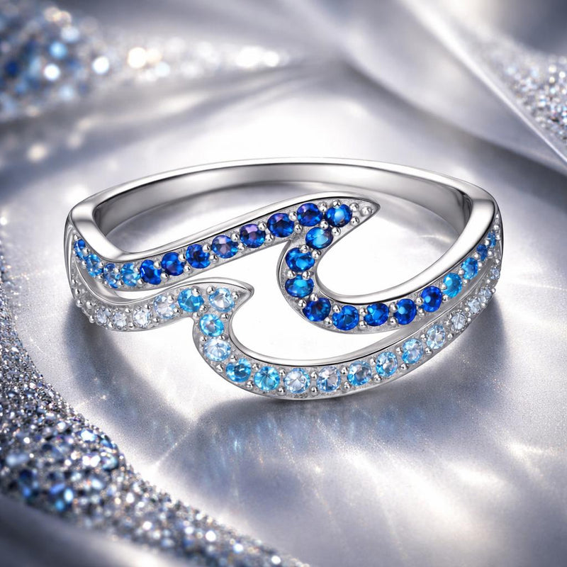 Bids.com 925 Sterling Silver Size 6.0 White Gold Plated CZ Ring for Women Rings