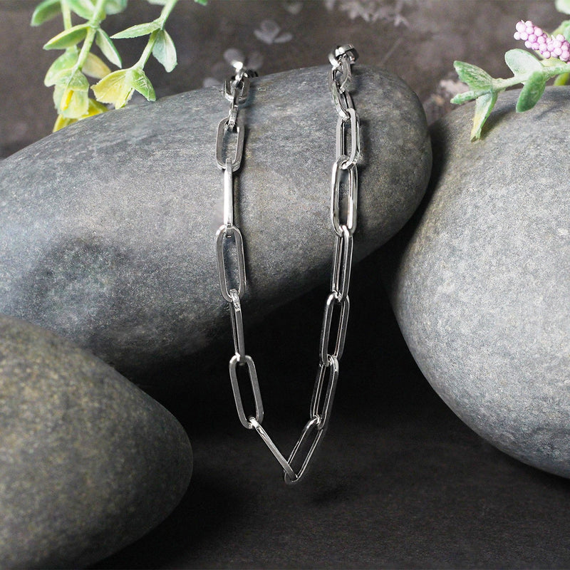 Bids.com 14k White Gold Bold Paperclip Chain (4.2 mm) Necklaces