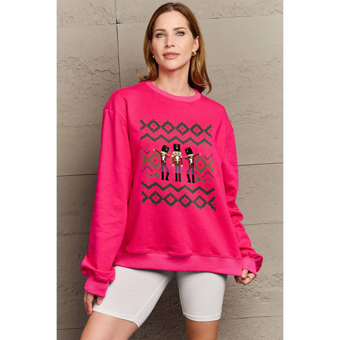 Simply Love Nutcracker Graphic Long Sleeve Sweatshirt