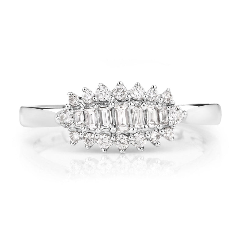 Bids.com 0.37 Carat Genuine White Diamond 14K White Gold Ring (E-F Color, VS-SI Clarity) Rings