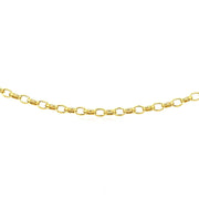Bids.com 3.2mm 14k Yellow Gold Oval Rolo Chain Necklaces