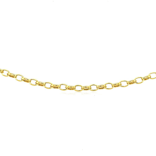 Bids.com 3.2mm 14k Yellow Gold Oval Rolo Chain Necklaces