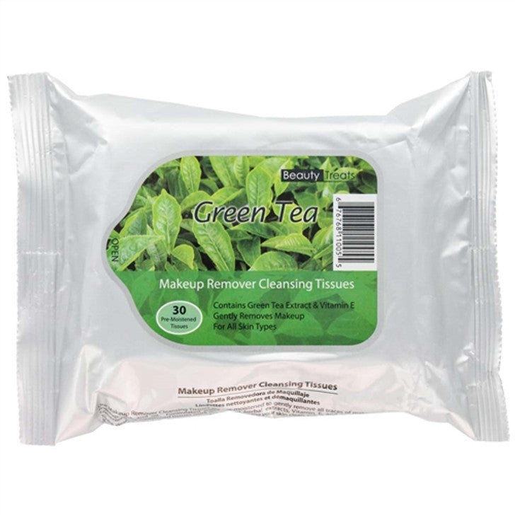 Beauty Treats Beauty Treats Make Up Cleansing Tissues 30 Count Green Tea Makeup Removers