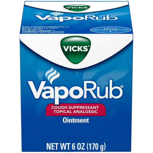 Vicks Vicks Vaporub Cough Suppressant Topical Analgesic Ointment - 6 Oz Respiratory Care Midnight Blue