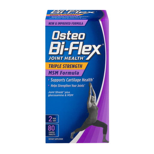 Osteo Bi-Flex Osteo Bi-Flex Joint Health, Triple Strength + MSM Formula, 80 Coated Tablets Fitness & Nutrition