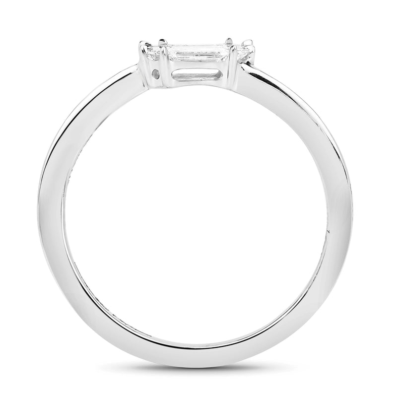 Bids.com 0.33 Carat Genuine White Diamond 18K White Gold Ring (F-G Color, VVS-VS Clarity) Rings