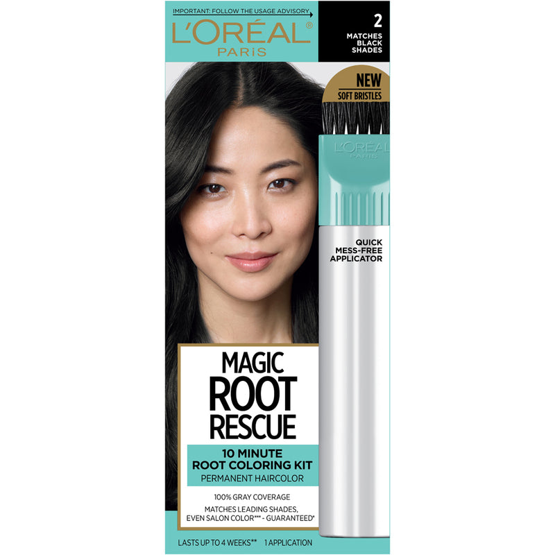 L'Oreal Paris Magic L'Oreal Paris Magic Root Rescue 10 Minute Hair Coloring, 2 Black, 1 Kit Hair Color