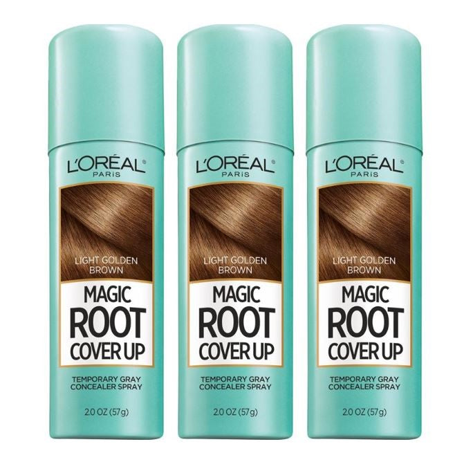 L'oreal L'oreal Paris Magic Root Cover Up Temporary Gray Concealer Spray Light Golden Brown, 2 Oz Hair Color