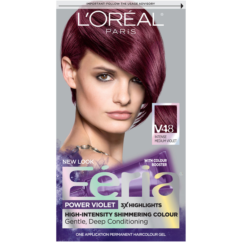 Feria Feria Loreal Hair Color Intense Medium Violet V48 Hair Color Gray