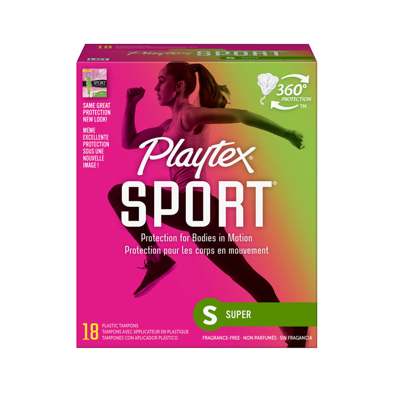 Playtex Playtex Sport Tampons, Plastic, Super Absorbency, Unscented Tampons Deep Pink