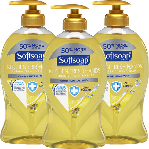 Softsoap Softsoap Antibacterial Hand Soap Pump, Kitchen Fresh Hands – 11.25 Fl Oz Dish Detergent & Soap