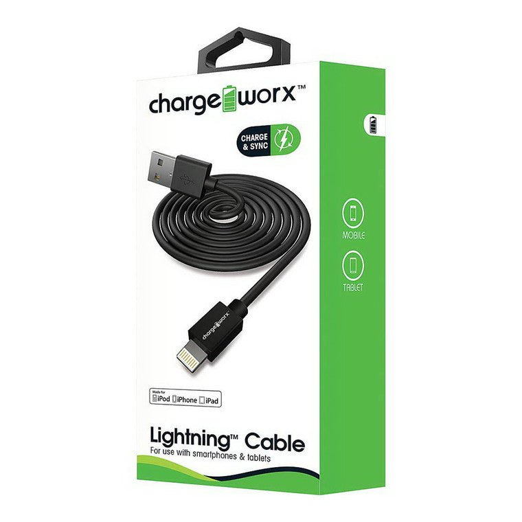 Chargeworx Chargeworx Charge Worx 3ft. Lightning Sync/Charge Cable Cables