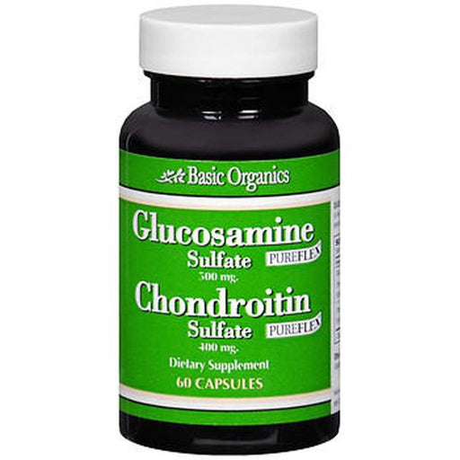 Basic Organics Basic Organics Glucosamine Sulfate And Chondroitin Capsule 60 Caps Vitamins & Supplements White Smoke